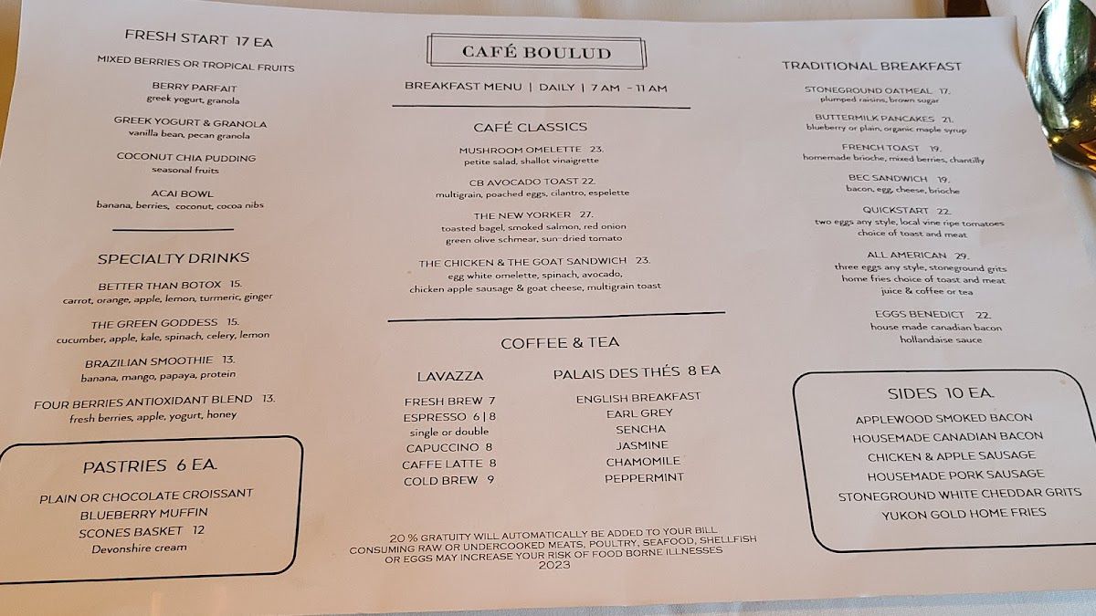 Cafe Boulud Menu - Image 3